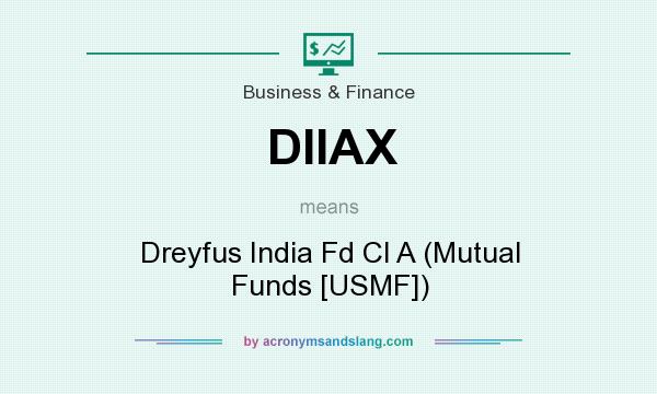 What does DIIAX mean? It stands for Dreyfus India Fd Cl A (Mutual Funds [USMF])