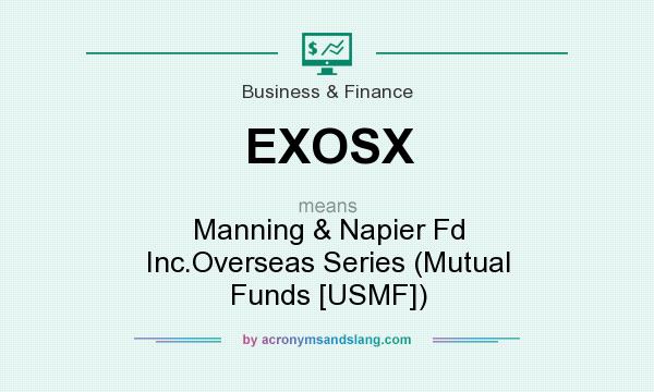 What does EXOSX mean? It stands for Manning & Napier Fd Inc.Overseas Series (Mutual Funds [USMF])