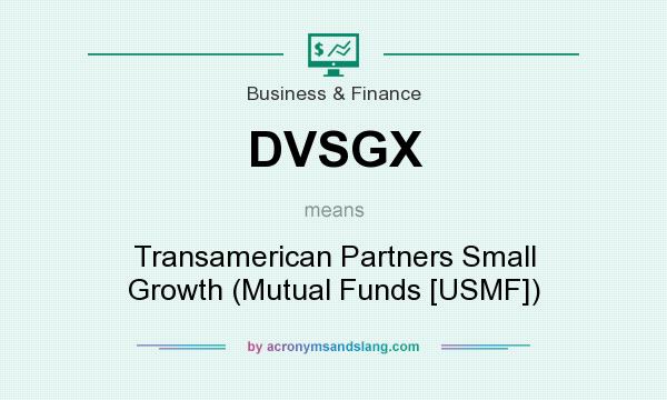 What does DVSGX mean? It stands for Transamerican Partners Small Growth (Mutual Funds [USMF])