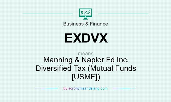 What does EXDVX mean? It stands for Manning & Napier Fd Inc. Diversified Tax (Mutual Funds [USMF])