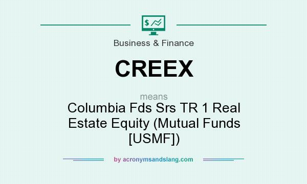 What does CREEX mean? It stands for Columbia Fds Srs TR 1 Real Estate Equity (Mutual Funds [USMF])