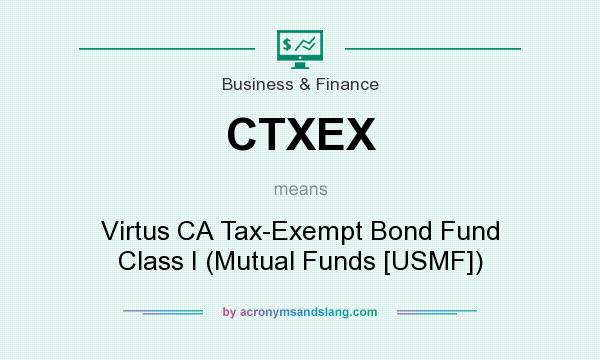What does CTXEX mean? It stands for Virtus CA Tax-Exempt Bond Fund Class I (Mutual Funds [USMF])