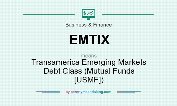 What does EMTIX mean? It stands for Transamerica Emerging Markets Debt Class (Mutual Funds [USMF])