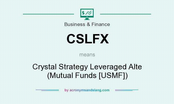 What does CSLFX mean? It stands for Crystal Strategy Leveraged Alte (Mutual Funds [USMF])