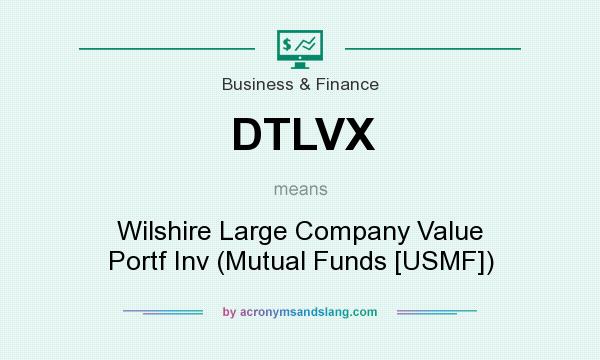 What does DTLVX mean? It stands for Wilshire Large Company Value Portf Inv (Mutual Funds [USMF])