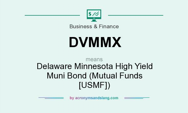 What does DVMMX mean? It stands for Delaware Minnesota High Yield Muni Bond (Mutual Funds [USMF])