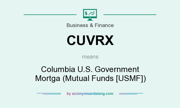 What does CUVRX mean? It stands for Columbia U.S. Government Mortga (Mutual Funds [USMF])