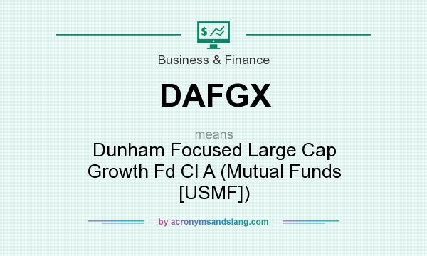 What does DAFGX mean? It stands for Dunham Focused Large Cap Growth Fd Cl A (Mutual Funds [USMF])