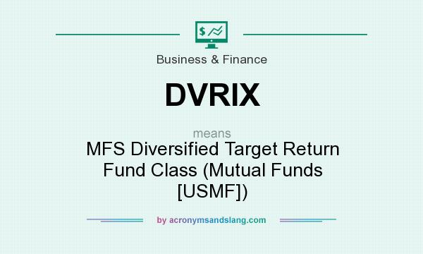 What does DVRIX mean? It stands for MFS Diversified Target Return Fund Class (Mutual Funds [USMF])