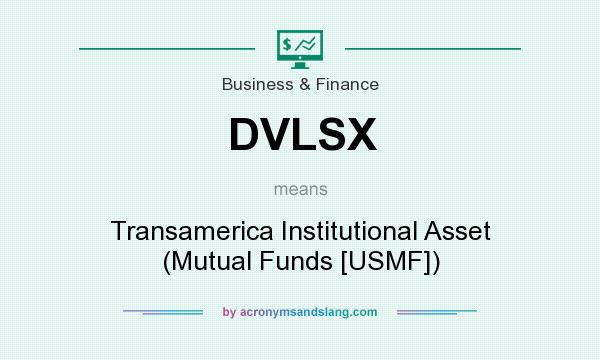 What does DVLSX mean? It stands for Transamerica Institutional Asset (Mutual Funds [USMF])
