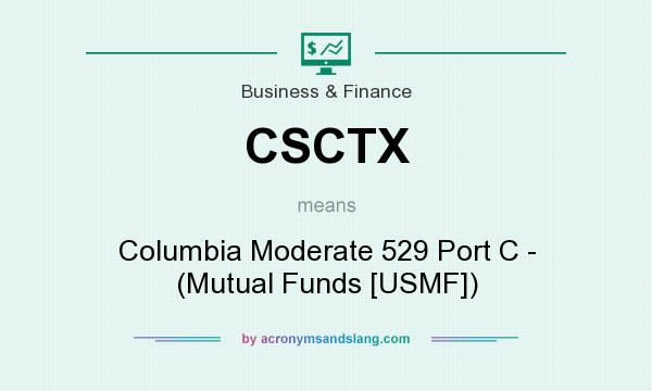 What does CSCTX mean? It stands for Columbia Moderate 529 Port C - (Mutual Funds [USMF])