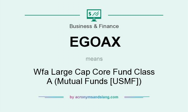 What does EGOAX mean? It stands for Wfa Large Cap Core Fund Class A (Mutual Funds [USMF])