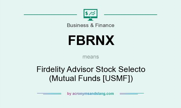 What does FBRNX mean? It stands for Firdelity Advisor Stock Selecto (Mutual Funds [USMF])