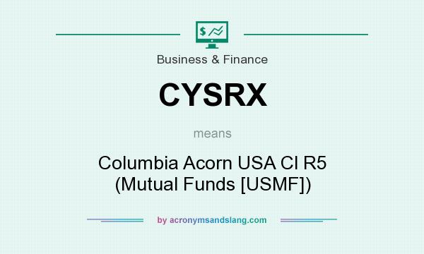 What does CYSRX mean? It stands for Columbia Acorn USA Cl R5 (Mutual Funds [USMF])