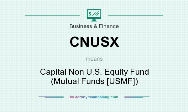 What does CNUSX mean? It stands for Capital Non U.S. Equity Fund (Mutual Funds [USMF])