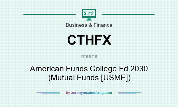 What does CTHFX mean? It stands for American Funds College Fd 2030 (Mutual Funds [USMF])