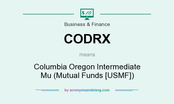 What does CODRX mean? It stands for Columbia Oregon Intermediate Mu (Mutual Funds [USMF])