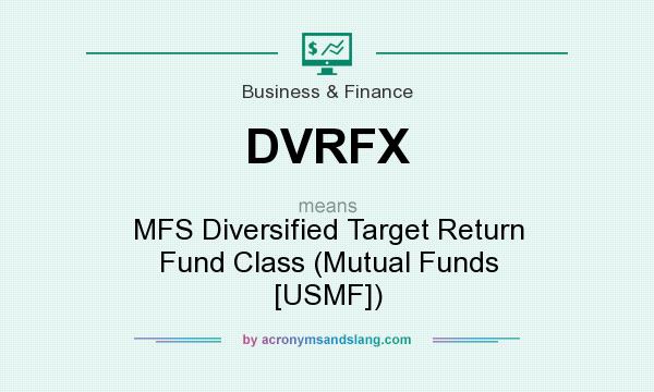 What does DVRFX mean? It stands for MFS Diversified Target Return Fund Class (Mutual Funds [USMF])