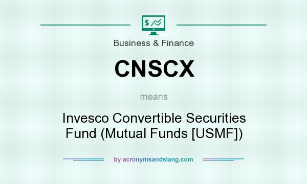 What does CNSCX mean? It stands for Invesco Convertible Securities Fund (Mutual Funds [USMF])