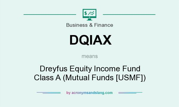 What does DQIAX mean? It stands for Dreyfus Equity Income Fund Class A (Mutual Funds [USMF])