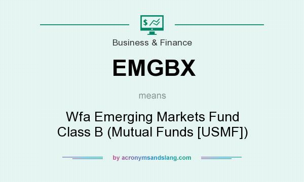 What does EMGBX mean? It stands for Wfa Emerging Markets Fund Class B (Mutual Funds [USMF])