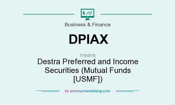 What does DPIAX mean? It stands for Destra Preferred and Income Securities (Mutual Funds [USMF])