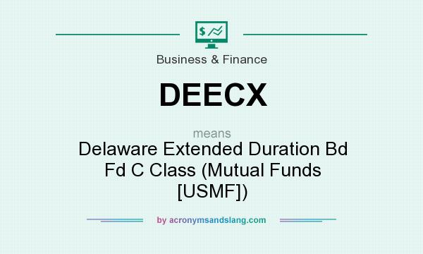 What does DEECX mean? It stands for Delaware Extended Duration Bd Fd C Class (Mutual Funds [USMF])