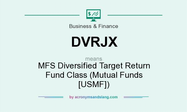 What does DVRJX mean? It stands for MFS Diversified Target Return Fund Class (Mutual Funds [USMF])