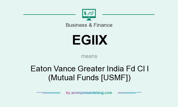 What does EGIIX mean? It stands for Eaton Vance Greater India Fd Cl I (Mutual Funds [USMF])