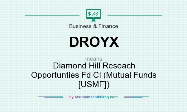 What does DROYX mean? It stands for Diamond Hill Reseach Opportunties Fd Cl (Mutual Funds [USMF])