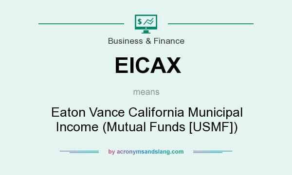 What does EICAX mean? It stands for Eaton Vance California Municipal Income (Mutual Funds [USMF])