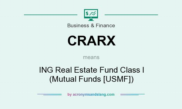 What does CRARX mean? It stands for ING Real Estate Fund Class I (Mutual Funds [USMF])
