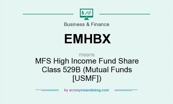 What does EMHBX mean? It stands for MFS High Income Fund Share Class 529B (Mutual Funds [USMF])