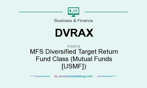 What does DVRAX mean? It stands for MFS Diversified Target Return Fund Class (Mutual Funds [USMF])