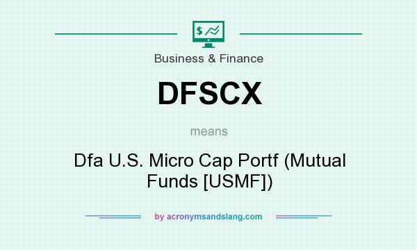 What does DFSCX mean? It stands for Dfa U.S. Micro Cap Portf (Mutual Funds [USMF])