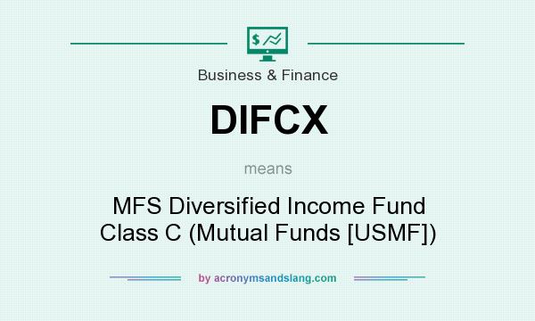 What does DIFCX mean? It stands for MFS Diversified Income Fund Class C (Mutual Funds [USMF])