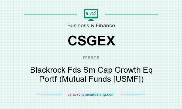 What does CSGEX mean? It stands for Blackrock Fds Sm Cap Growth Eq Portf (Mutual Funds [USMF])