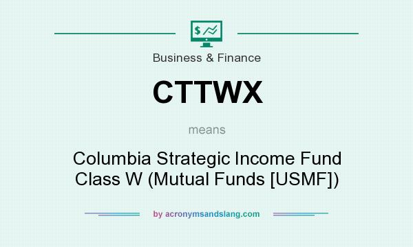 What does CTTWX mean? It stands for Columbia Strategic Income Fund Class W (Mutual Funds [USMF])