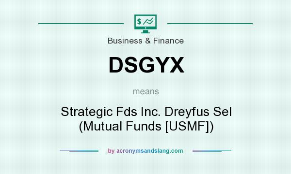What does DSGYX mean? It stands for Strategic Fds Inc. Dreyfus Sel (Mutual Funds [USMF])