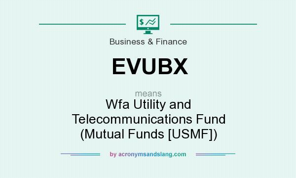 What does EVUBX mean? It stands for Wfa Utility and Telecommunications Fund (Mutual Funds [USMF])