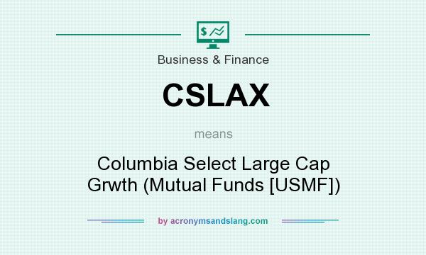 What does CSLAX mean? It stands for Columbia Select Large Cap Grwth (Mutual Funds [USMF])