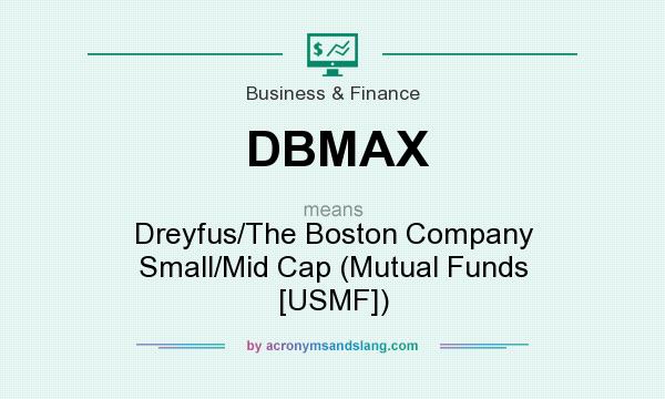 What does DBMAX mean? It stands for Dreyfus/The Boston Company Small/Mid Cap (Mutual Funds [USMF])