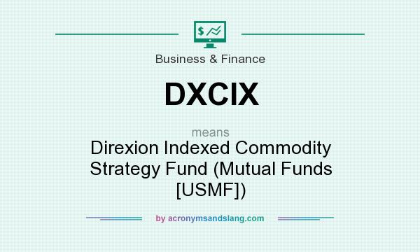 What does DXCIX mean? It stands for Direxion Indexed Commodity Strategy Fund (Mutual Funds [USMF])