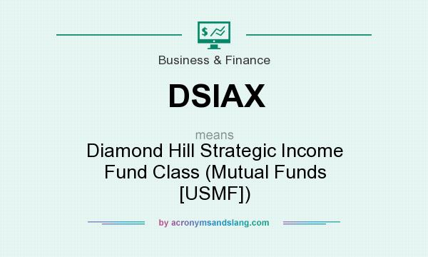 What does DSIAX mean? It stands for Diamond Hill Strategic Income Fund Class (Mutual Funds [USMF])