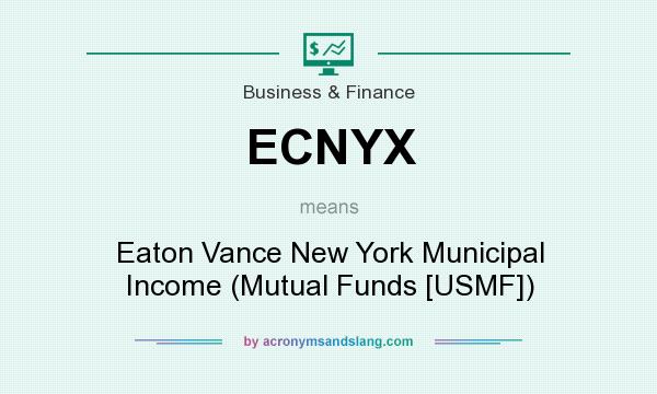 What does ECNYX mean? It stands for Eaton Vance New York Municipal Income (Mutual Funds [USMF])