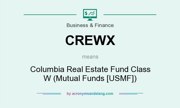 What does CREWX mean? It stands for Columbia Real Estate Fund Class W (Mutual Funds [USMF])