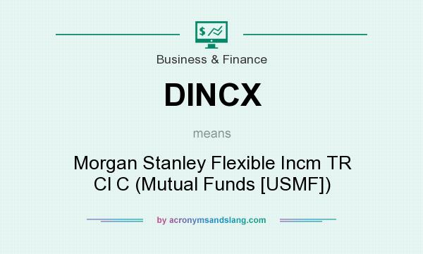 What does DINCX mean? It stands for Morgan Stanley Flexible Incm TR Cl C (Mutual Funds [USMF])