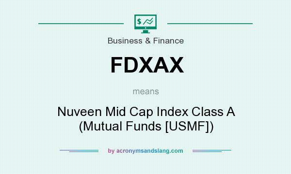What does FDXAX mean? It stands for Nuveen Mid Cap Index Class A (Mutual Funds [USMF])