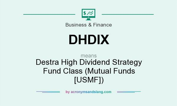 What does DHDIX mean? It stands for Destra High Dividend Strategy Fund Class (Mutual Funds [USMF])