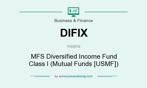 What does DIFIX mean? It stands for MFS Diversified Income Fund Class I (Mutual Funds [USMF])